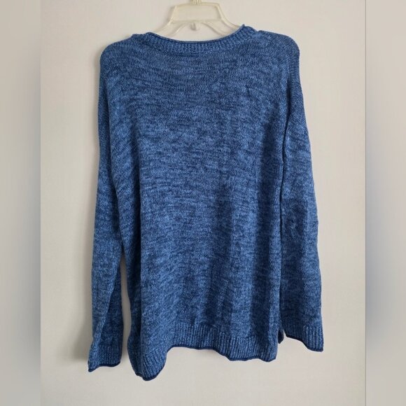 LILLY PULITZER | Bayport Cotton Crew Sweater Navy Blue Sz XL - Picture 3 of 6